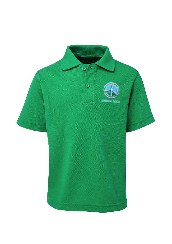 Ashhurst Primary School Polo Short Sleeve Green